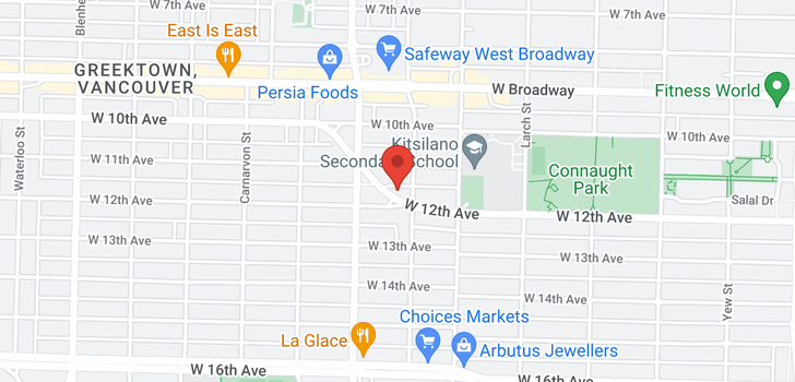 map of 2715 W 12TH AVENUE